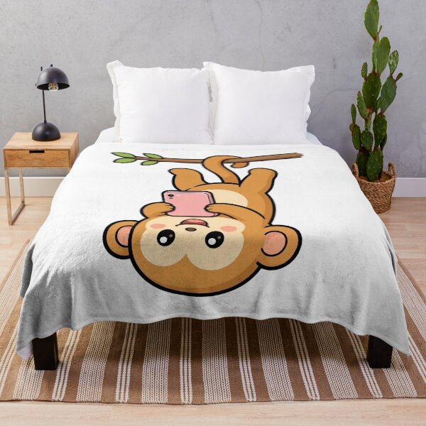 Item preview, The monkey tried to take a selfie while hanging upside down from a tree branch. designed and sold by THITIMON2527.