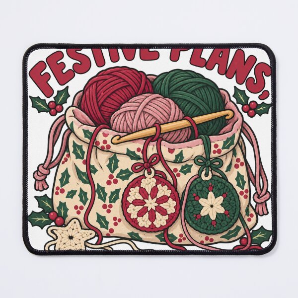 Item preview, Festive Plans Unfinished Rows Christmas Crochet designed and sold by Xnuery.