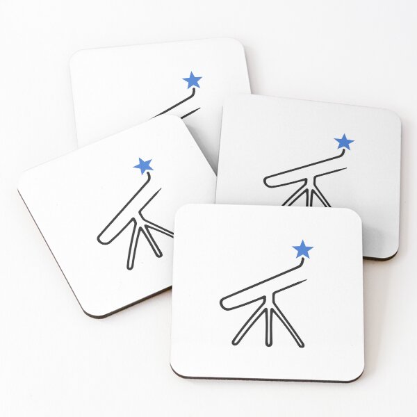 Item preview, Telescope One Line Art with Blue Star designed and sold by MirrorsFineArt.