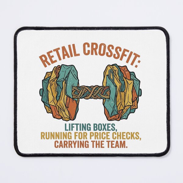 Item preview, Retail CrossFit Funny Retail Worker Humor Workout designed and sold by jrzvibe.