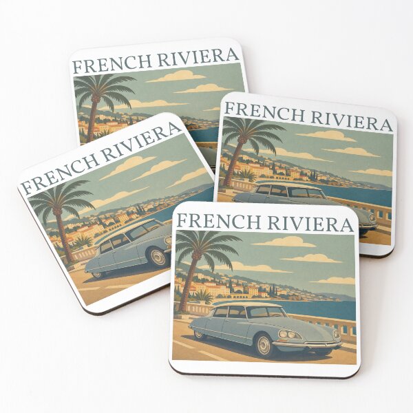 Item preview, French Riviera Vintage Travel Poster designed and sold by Automotive Art by Greg.