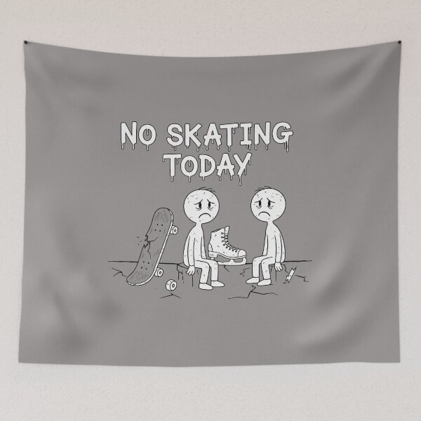 Item preview, No Skating Today Sad Stick Figure Cracked-43 designed and sold by DavidCollinsA.