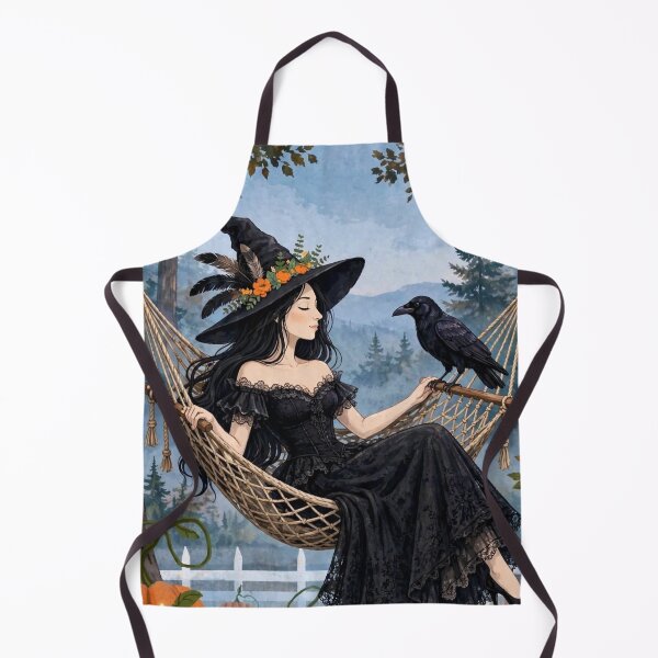 Item preview, The Elegant Witch Relaxing in a Hammock. designed and sold by DibujandoPorfa.