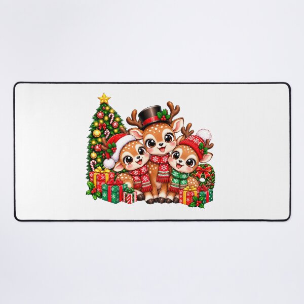 Item preview, Cute Deer With Santa Hat Christmas Pajama Xmas Reindeer designed and sold by QuiteOrbit.