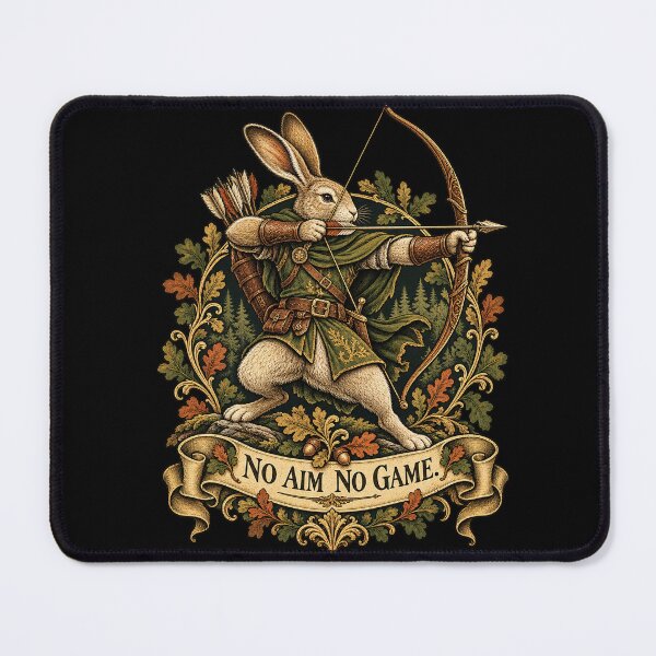 Item preview, No Aim No Game Rabbit Archer designed and sold by Art For You Studio.