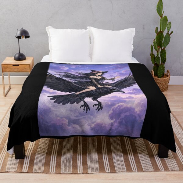 Item preview, The Seductive Witch Riding a Giant Raven. designed and sold by DibujandoPorfa.