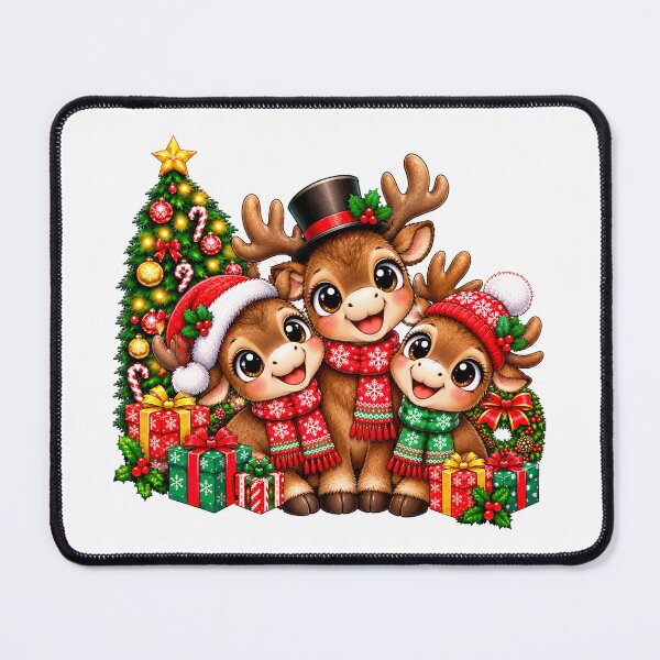 Item preview, Moose Christmas Lights Santa Hat Funny Moose Pajama Xmas designed and sold by QuiteOrbit.