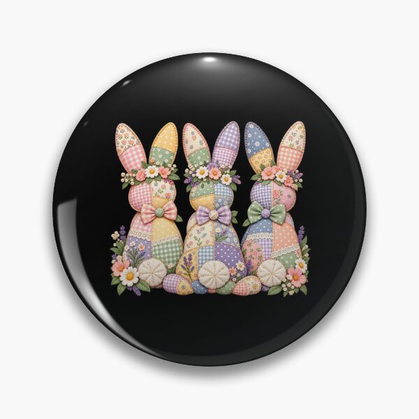 Item preview, Patchwork Easter Bunnies in Bloom designed and sold by Art For You Studio.