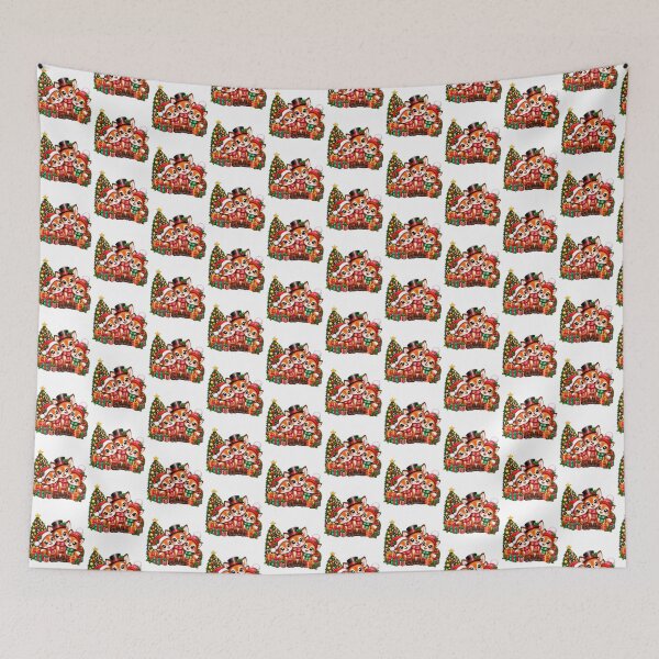 Item preview, Christmas foxes Trio Santa Funny fox Xmas Squad Holiday designed and sold by QuiteOrbit.