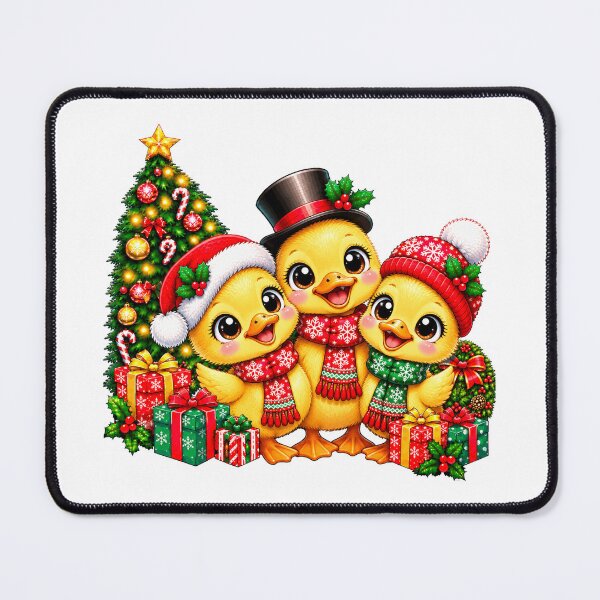 Item preview, Cute Duck Fan Funny Santa Hat Christmas Lights Holiday Xmas designed and sold by QuiteOrbit.