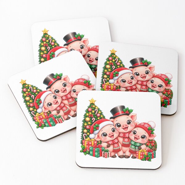 Item preview, Pig Santa Hat Christmas Tree Lights Funny Xmas designed and sold by QuiteOrbit.