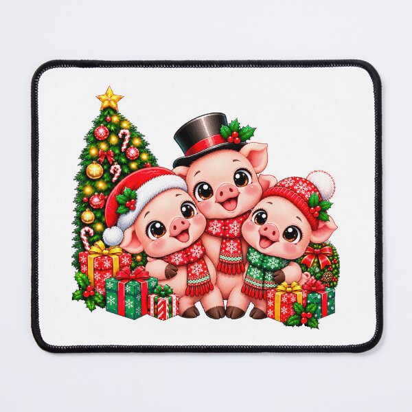 Item preview, Pig Santa Hat Christmas Tree Lights Funny Xmas designed and sold by QuiteOrbit.