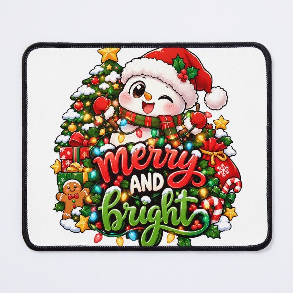 Item preview, Merry and Bright Christmas snowman Holiday Xmas Family Pajamas designed and sold by QuiteOrbit.