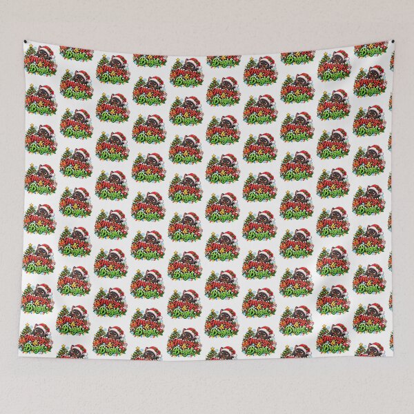 Item preview, Merry and Bright Christmas Lights cat Matching Pajamas designed and sold by QuiteOrbit.