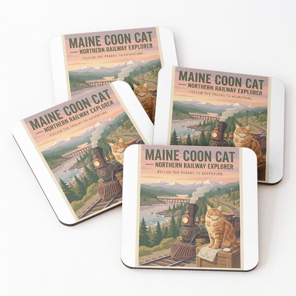 Item preview, Maine Coon Railway Explorer designed and sold by PictoVibe.