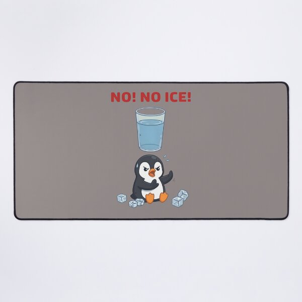 Item preview, NO! NO ICE! Angry Penguin Water Glass Tee-4 designed and sold by MirandaRosado.