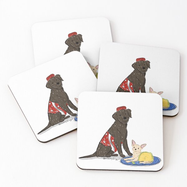 Item preview, Labrador & Chihuahua Duo Costume Illustration  designed and sold by lovemydoggie.