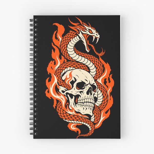Item preview, Ember Serpent & Skull Graphic Tee  designed and sold by MAGDY CANVAS.