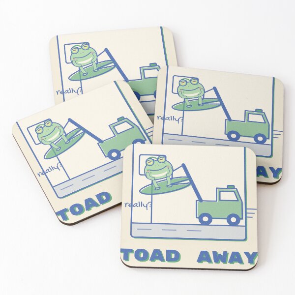 Item preview, Toad Away Tow Truck Frog Pun designed and sold by somebasic.