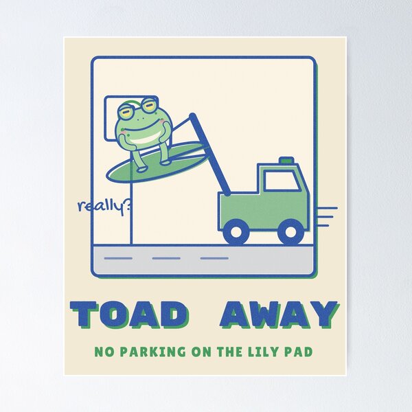 Item preview, Toad Away Tow Truck Frog Pun designed and sold by somebasic.