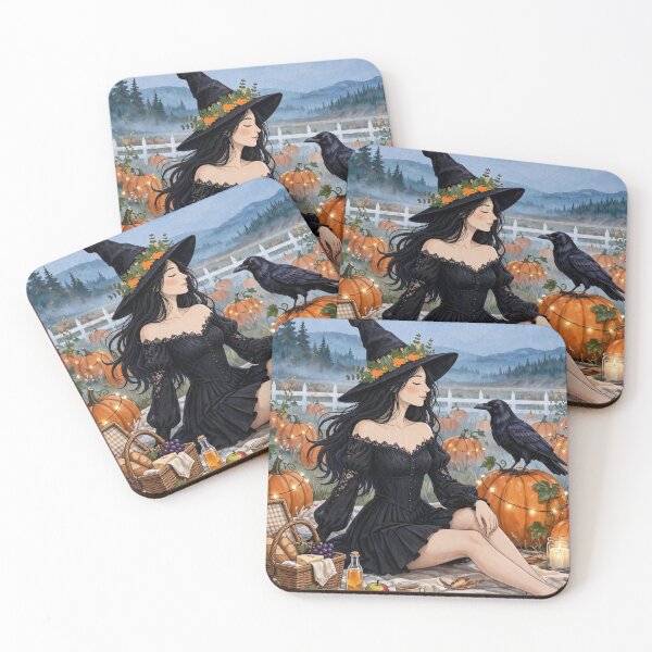 Item preview, The Elegant Witch Enjoying a Picnic in the Enchanted Forest. designed and sold by DibujandoPorfa.