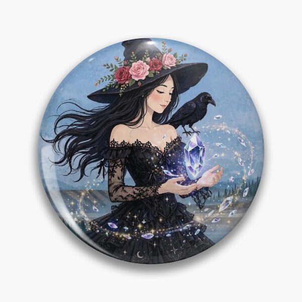 Item preview, The Enchanting Witch Creating a Diamond with Magic. designed and sold by DibujandoPorfa.