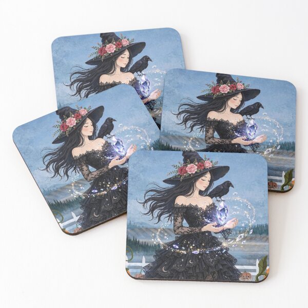 Item preview, The Enchanting Witch Creating a Diamond with Magic. designed and sold by DibujandoPorfa.