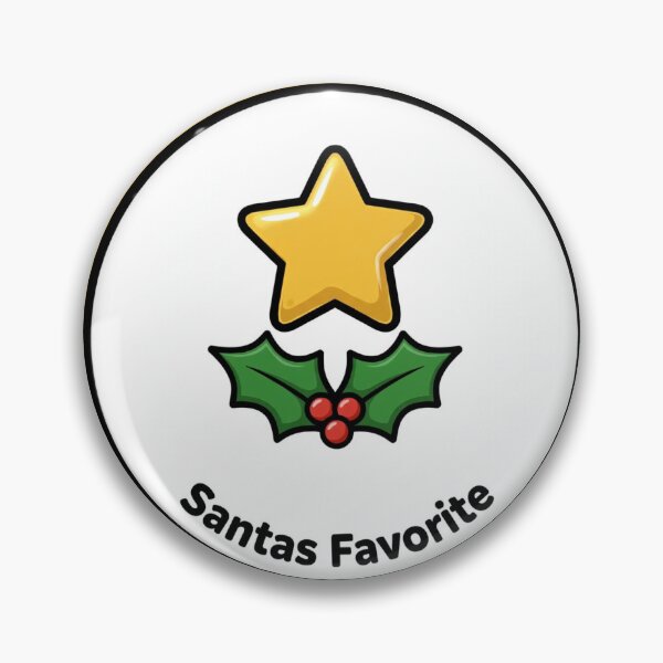 Aperçu de l'œuvre Santas Favorite Sticker — Funny Christmas Badge Gift créée et vendue par TMS-Studio.