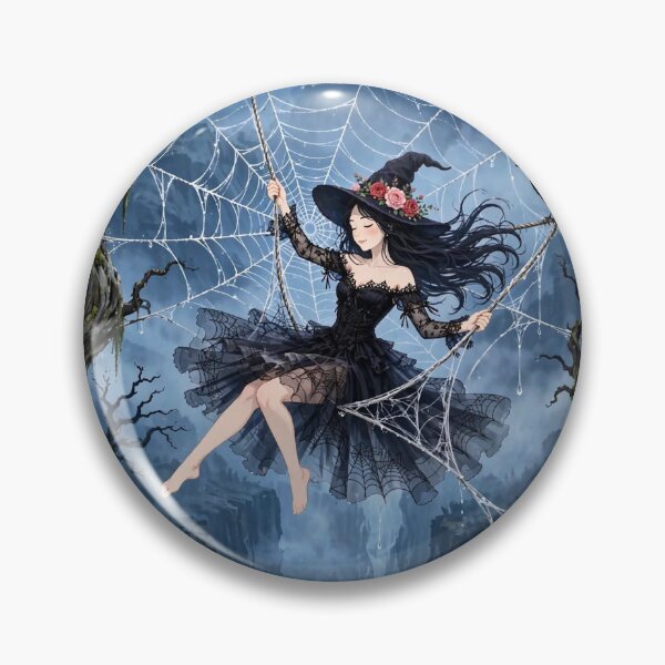 Item preview,  The Enchanting Witch Reclining on a Giant Spiderweb. designed and sold by DibujandoPorfa.