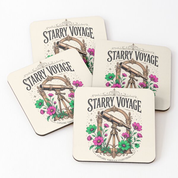 Item preview, Starry Voyage Vintage Telescope Astronomy Poster designed and sold by Nadiename.