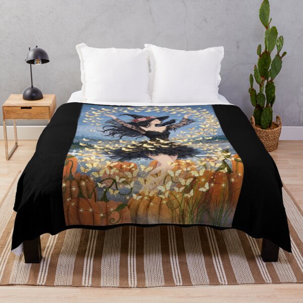 Item preview, The Enchanting Witch Dancing in a Whirlwind of Butterflies. designed and sold by DibujandoPorfa.