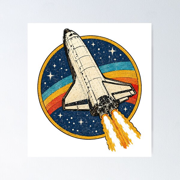 Item preview, Distressed Rocket Emblem  designed and sold by QuiteOrbit.