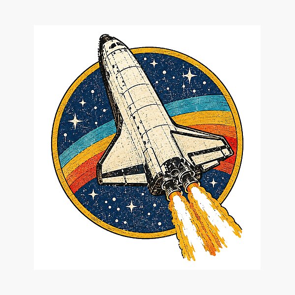 Item preview, Distressed Rocket Emblem  designed and sold by QuiteOrbit.