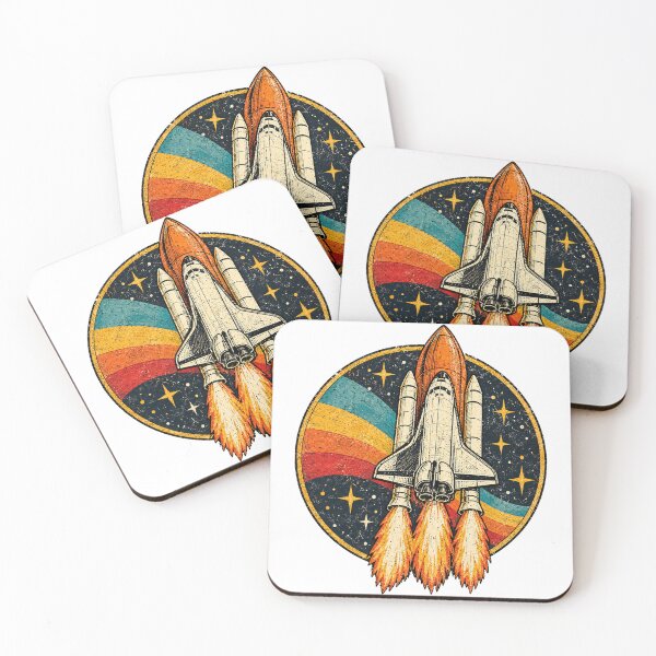 Item preview, Vintage Space Shuttle Retro Rocket Launch designed and sold by QuiteOrbit.