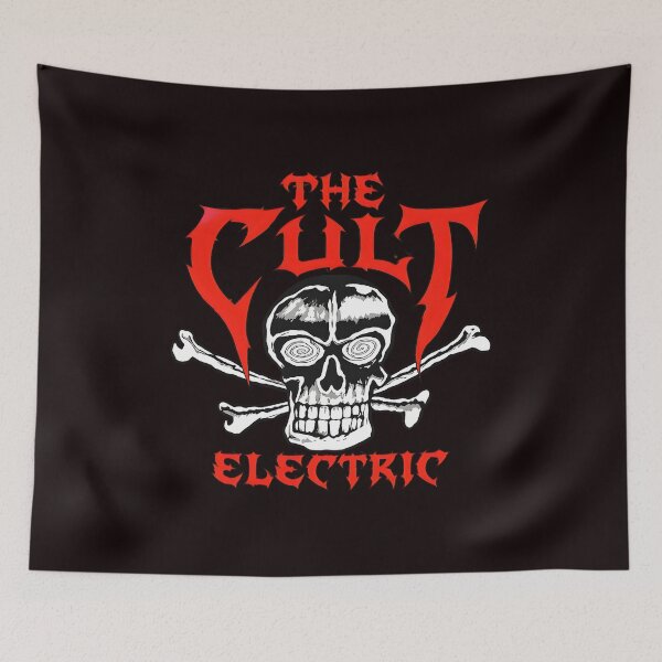 Item preview, The Cutt Electric Skull Crossbones Rock designed and sold by OddCanvasArt.