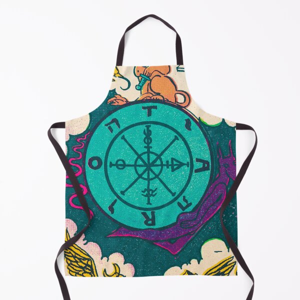 Item preview, Wheel of Fortune Tarot Card Vintage Risograph designed and sold by Fani*.