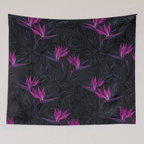 Item preview, Dark Tropical Magenta Bird of Paradise Pattern designed and sold by Owcomm.