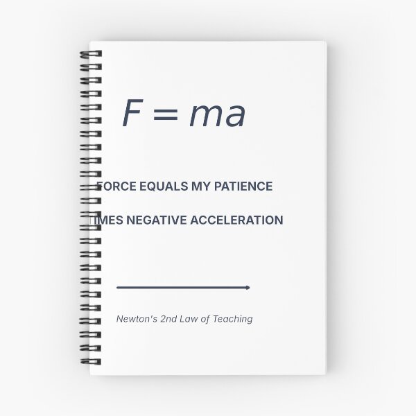 Item preview, Newton's Second Law of Teaching designed and sold by TheEmptySet.
