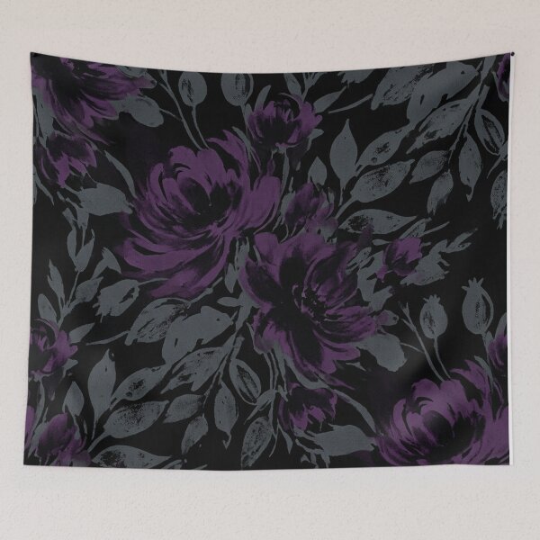 Item preview, Moody Dark Purple Floral Botanical Garden Pattern    designed and sold by Owcomm.