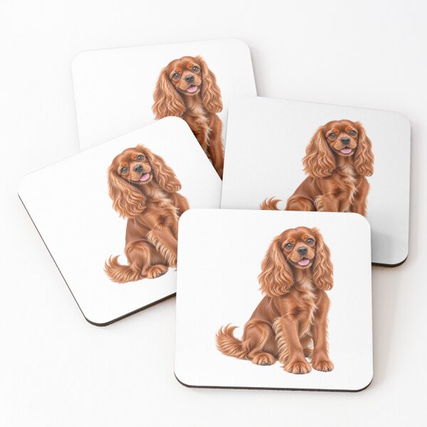 Item preview, King Charles Cavalier Spaniel Dog Ruby Colored designed and sold by BackgroundND.