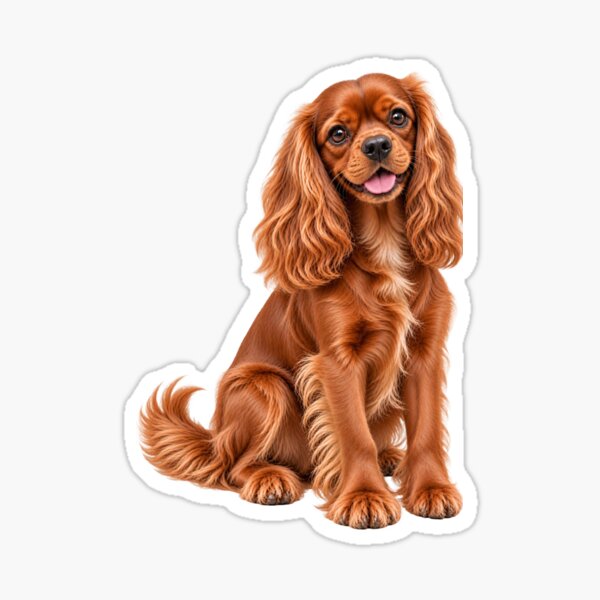 Item preview, King Charles Cavalier Spaniel Dog Ruby Colored designed and sold by BackgroundND.