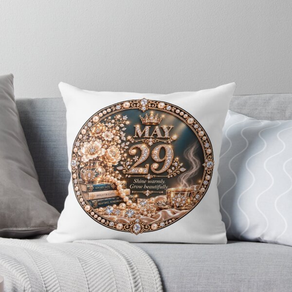 Item preview, May 29 Birthday Luxury Pearl Coffee Design | Gold Floral Gift designed and sold by LunaMoments.