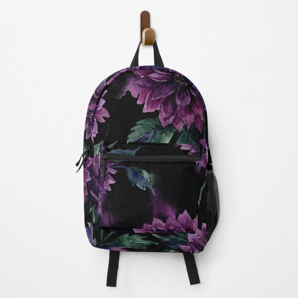 Item preview, Dark Purple Dahlias Botanical Watercolor Floral Pattern designed and sold by Owcomm.