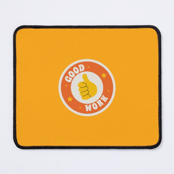 Item preview, Good Work Thumbs Up Badge - Retro Motivational Office & Student designed and sold by PixellaneArt.