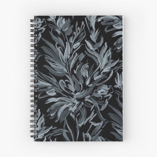 Item preview, Monochrome Silver Floral Brushstrokes Seamless Pattern designed and sold by Owcomm.