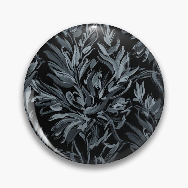 Item preview, Monochrome Silver Floral Brushstrokes Seamless Pattern designed and sold by Owcomm.