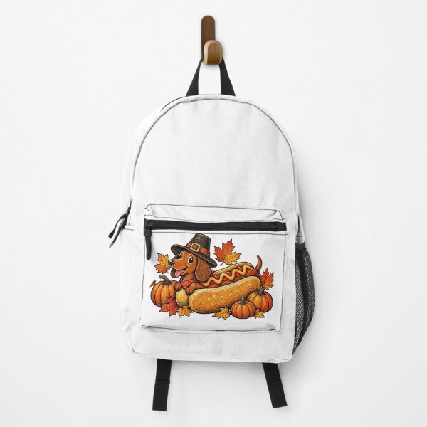 Item preview, Vintage thanksgiving Dachshund Hot Dog designed and sold by QuiteOrbit.