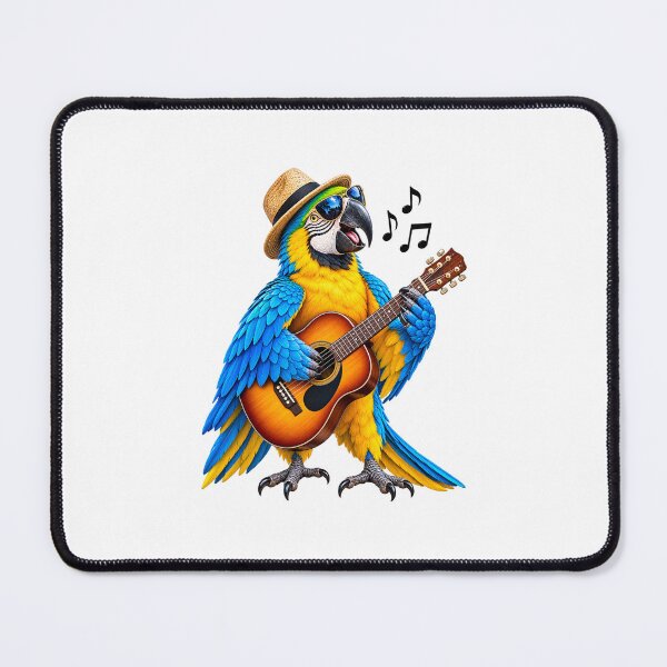 Item preview, Sunny musical parrot with a guitar designed and sold by Hassine-Art.