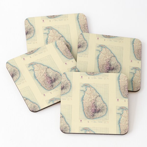 Item preview, 1944 Sri Lanka Ceylon Relief Map digitally-rendered designed and sold by ThinkAboutMaps.