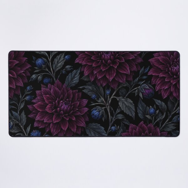 Item preview, Dark Plum Dahlia Floral Seamless Pattern designed and sold by Owcomm.